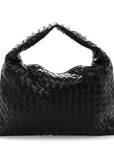 Calfskin Intrecciato Small Hop Black