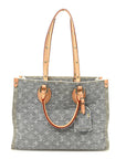 Monogram Denim Onthego MM Washed Gray