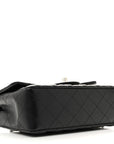 Lambskin Quilted Mini Rectangular Flap Black