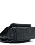 Crocodile Embossed Calfskin Monogram Medium Niki Chain Satchel Algea