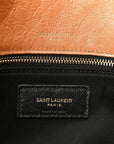 Crinkled Calfskin Matelasse Monogram Medium Niki Chain Satchel Caramel