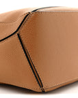 Grained Calfskin Small Puzzle Bag Tan
