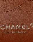 Caviar Quilted Jumbo Double Flap Light Brown
