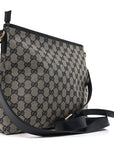 GG Supreme Monogram Web Flat Messenger Bag Navy
