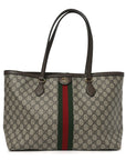 GG Supreme Monogram Medium Ophidia Shopping Tote Brown