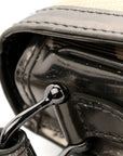 Patent Nova Check Mini Crossbody Bag Pewter