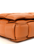 Lambskin Maxi Intreccio Padded Chain Cassette Crossbody Bag Caramel