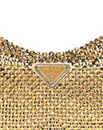 Satin Crystal Mini Re-Edition 2000 Bag Platino