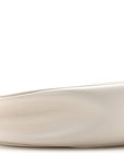Smooth Calfskin Ava Logo Shoulder Bag White