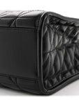 Calfskin Matelasse Aria Small GG Marmont Shoulder Tote Black