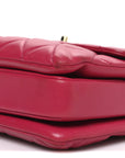 Lambskin Quilted Small Trendy CC Flap Dual Handle Bag Dark Pink