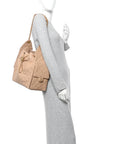 Caviar Quilted Medium CHNL 25 Handbag Beige