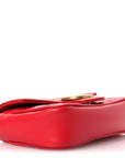 Calfskin Matelasse Super Mini GG Marmont Shoulder Bag Hibiscus Red