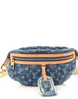 Monogram Denim High Rise Bumbag Blue