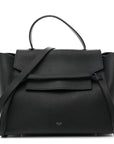 Grained Calfskin Mini Belt Bag Black