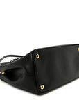 Saffiano Small Galleria Double Zip Tote Black