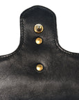 Velvet Matelasse Mini GG Marmont Shoulder Bag Black