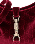 New Velvet Ashmir GG Monogram Small Jackie 1961 Hobo Red