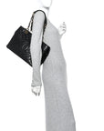 Caviar Quilted Grand Shopping Tote GST Black