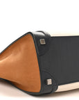 Baby Grained Calfskin Nubuck Micro Tri-Color Luggage White