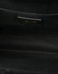 Grainy Calfskin Large Virtus Top Handle Tote Black