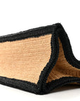 Raffia Calfskin Rive Gauche Tote Naturale Black