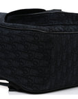 Oblique Jacquard Saddle Zip Backpack Black