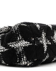 Tweed Quilted Maxi CHNL 19 Flap Black White