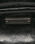 Vitello Shine Crystal Shoulder Bag Black
