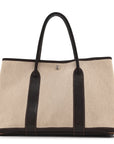 Buffle Skipper Toile Garden Party 36 MM Tote Marron Fonce