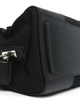 Nylon Saffiano Top Handle Bag Black