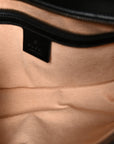 Calfskin Matelasse Small GG Marmont Shoulder Bag Black