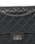 Aged Calfskin Quilted 2.55 Reissue 227 Flap Dark Grey