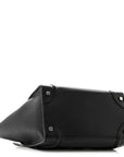 Drummed Calfskin Mini Luggage Black