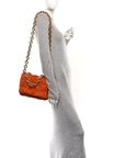 Suede Maxi Intrecciato Padded Chain Cassette Crossbody Bag Maple