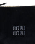 Velvet Pouch Bag Navy Amaranto