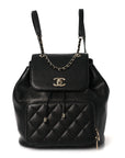 Caviar Quilted Business Affinity Backpack Black