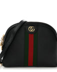 Calfskin GG Web Small Ophidia Dome Shoulder Bag Black