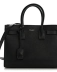 Grained Calfskin Baby Sac De Jour Black