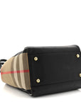 Grainy Calfskin House Check Small Canterbury Black
