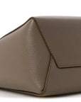 Soft Grained Calfskin Small Sangle Bucket Bag Taupe