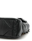 Goatskin Quilted Large CHNL 19 Flap Black