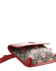 GG Supreme Monogram Apple Interlocking G Belt Bag Beige Multicolor Lobster Red
