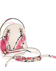 City Calfskin Tie Dye Print Mini Odette Backpack White Pink Black