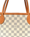 Damier Azur Neo Neverfull MM Rose Ballerine