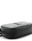 Grain De Poudre Matelasse Monochrome Monogram Mini Lou Camera Bag Black