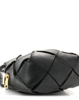 Lambskin Maxi Intrecciato Mini Cassette Camera Bag Black