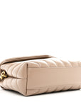 Calfskin Y Quilted Monogram Toy Loulou Crossbody Bag Dark Beige