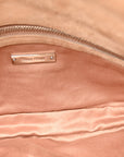 Velvet Matelasse Crystal Chain Shoulder Bag Cammeo