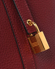 Taurillon Clemence Picotin Lock 22 MM Rouge H